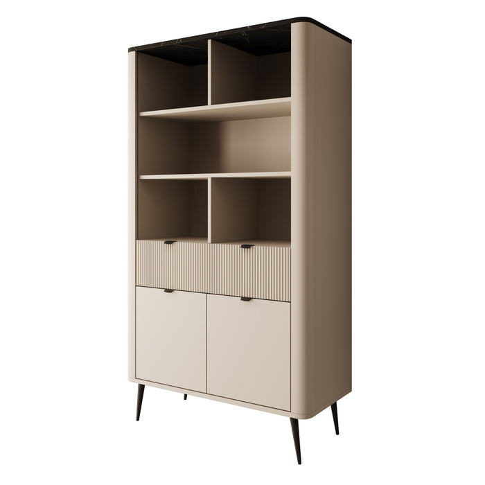 Meubella - Boekenkast Mace - Beige - 90 cm