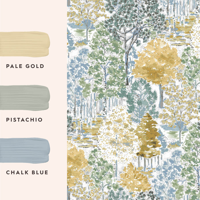 Laura Ashley - Vliesbehang - Bernwood geel