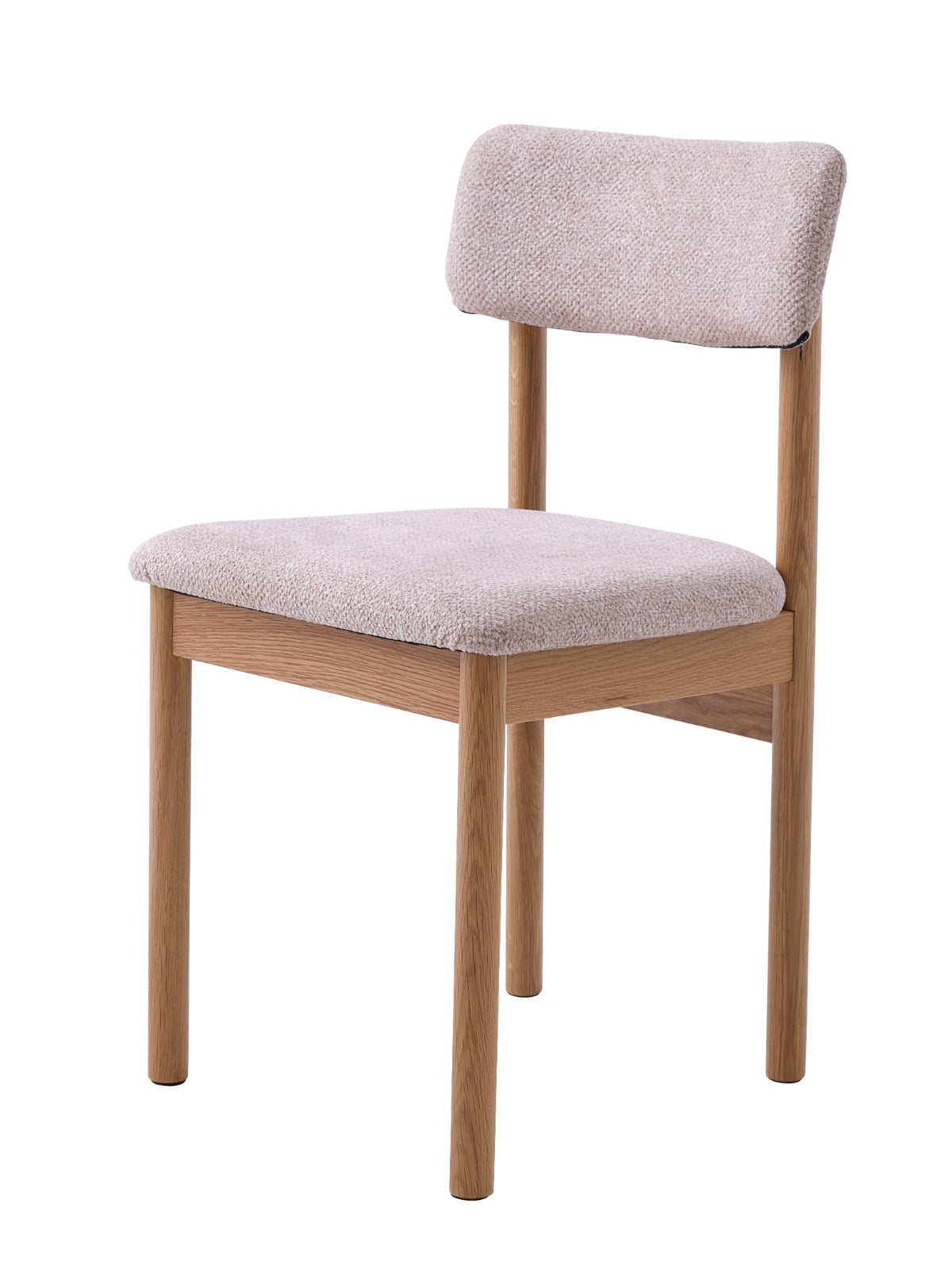 Giga Living - Eetkamerstoel Canora Bouclé Zand|Espresso - Set van 2