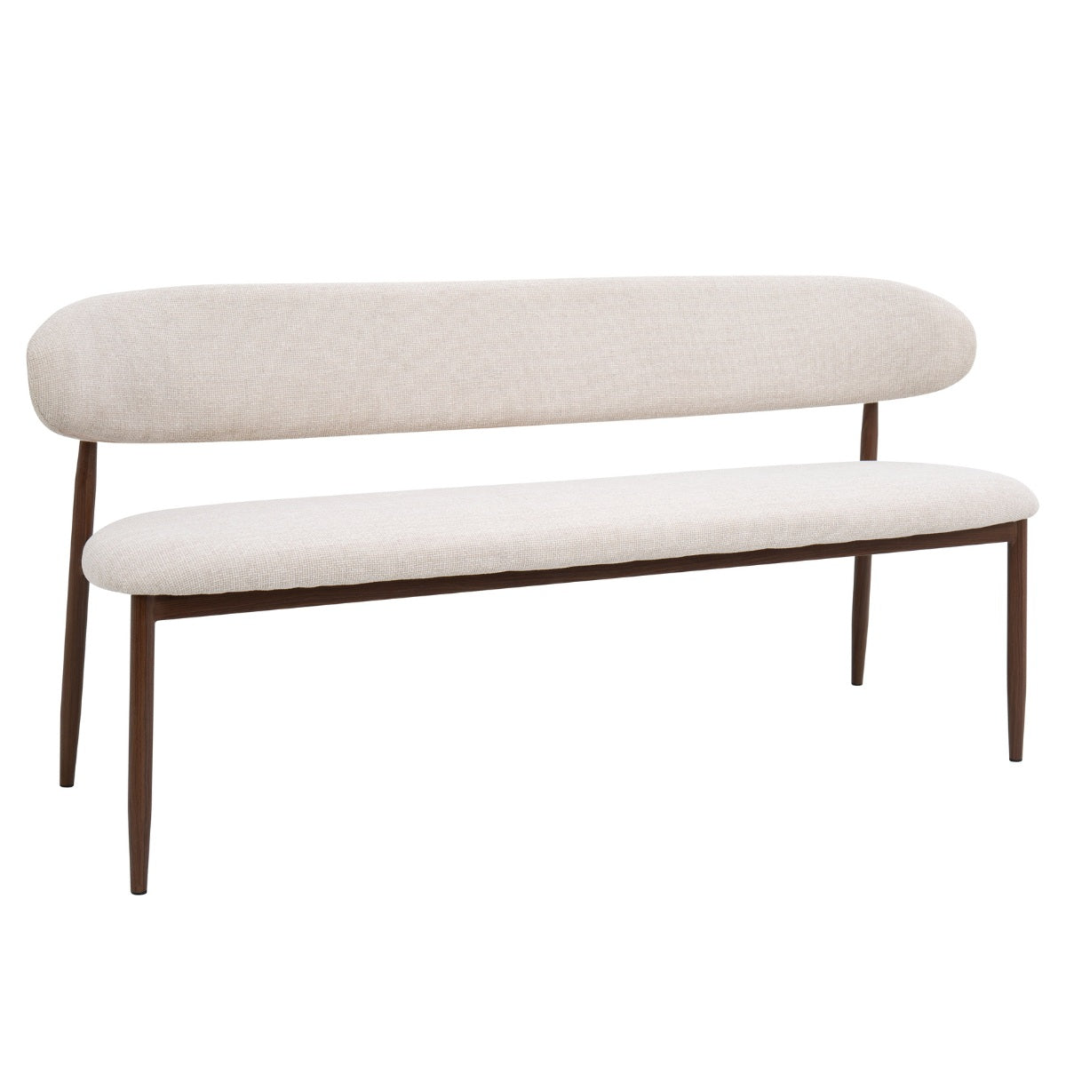 Giga Meubel - Eetkamerbank - Beige|Walnoot - 200x55x77cm - Alexia