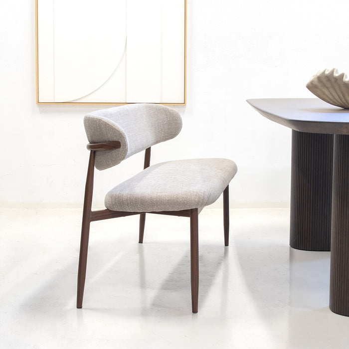 Giga Meubel - Eetkamerbank - Taupe|Walnoot - 180x55x77cm - Alexia