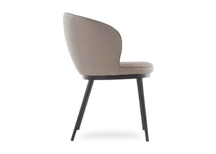 Giga Living - Eetkamerstoel Taupe PU Leer - Zithoogte 48cm - Gain