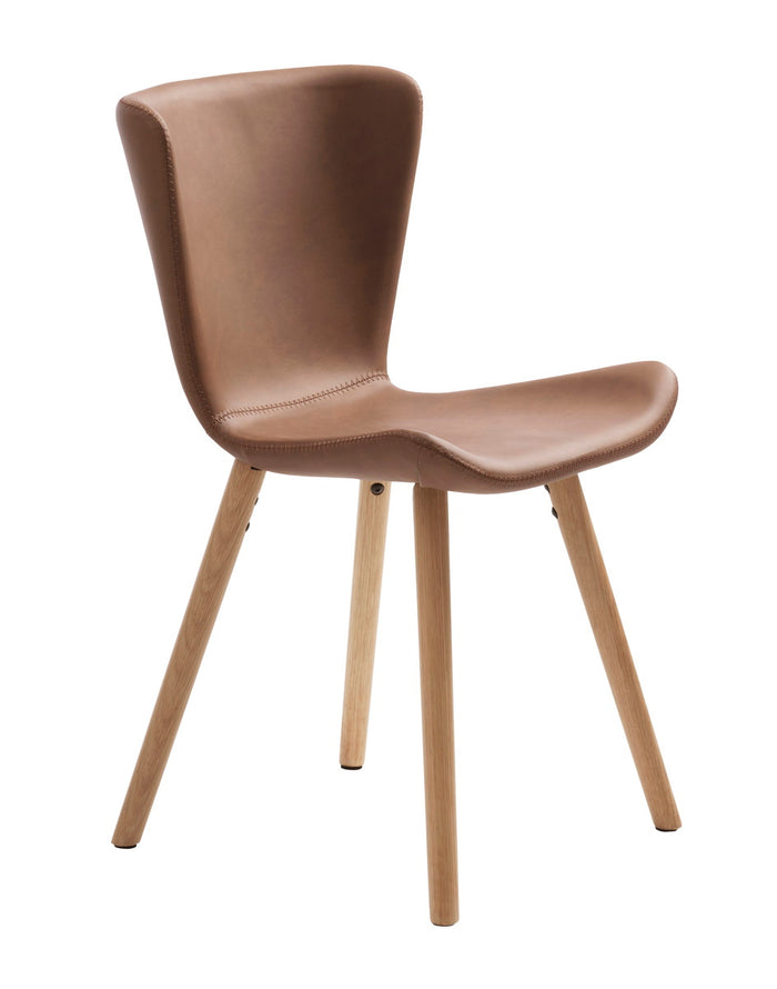 Giga Living - Eetkamerstoel Bruin PU-Leer - Teslin - Set van 2