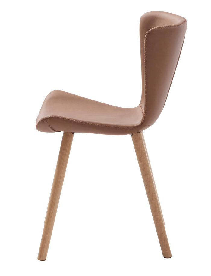 Giga Living - Eetkamerstoel Bruin PU-Leer - Teslin - Set van 2