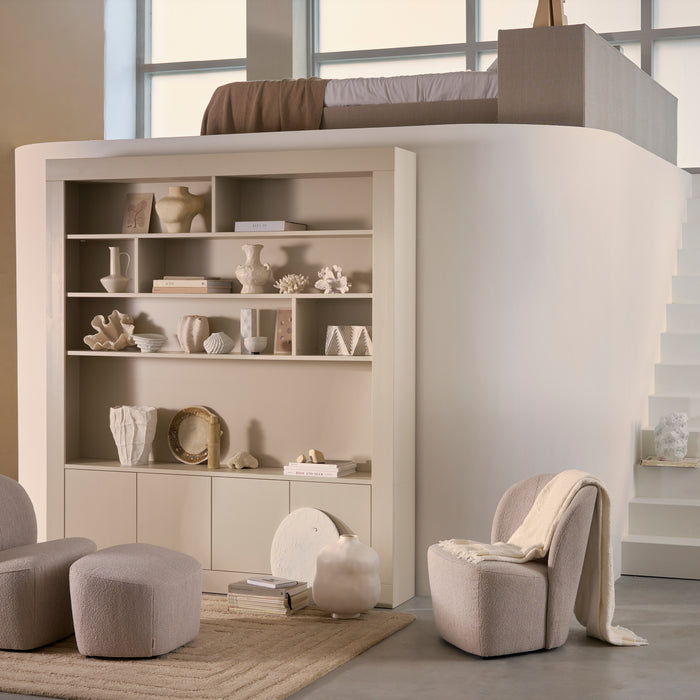 vtwonen Wallcover Wandkast - Grenen Hout - Dust|Grijs - 229x210x31