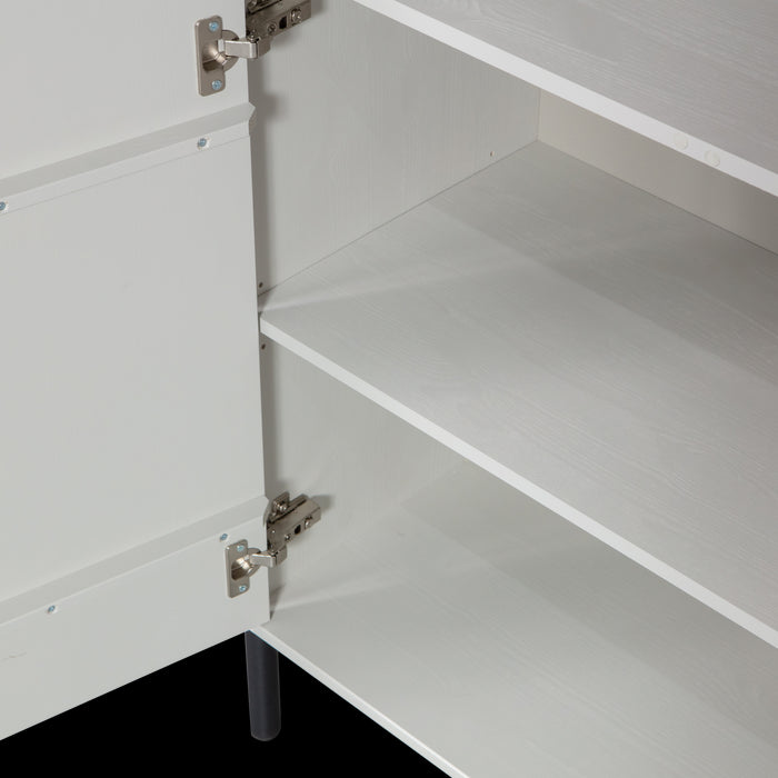 WOOOD Xina Lage Kast - Grenen - Wolkengrijs - 149x90x40