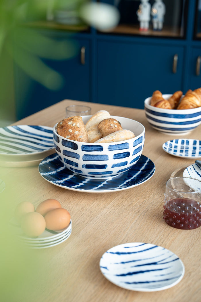 vtwonen Painted Kommen - Ronde schaaltjes - Serviesset van 2 - 20.5cm