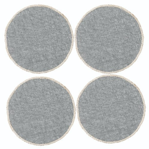 Placemats, Set van 4 Stuks, Geweven, Grijs, 39 cm - Creative Tops