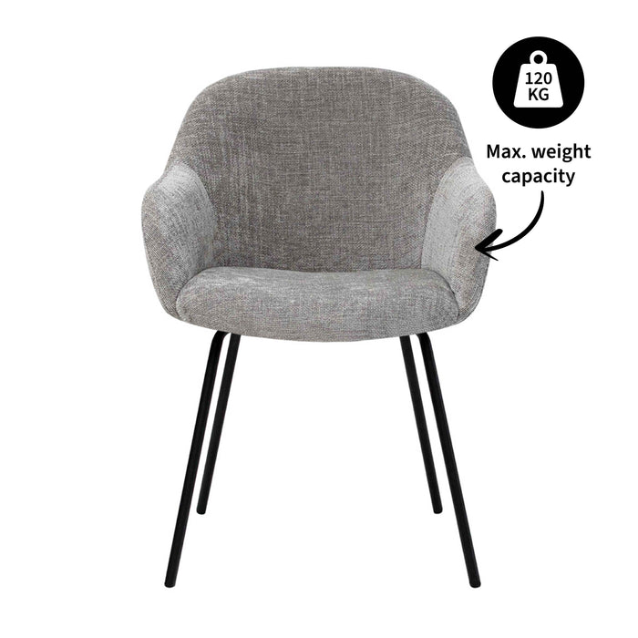 Kick eetkamerstoel Arda - Grijs
