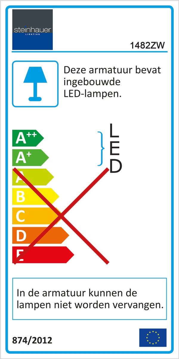 Steinhauer - hanglamp - Zelena LED - zwart - kunststof metaal -