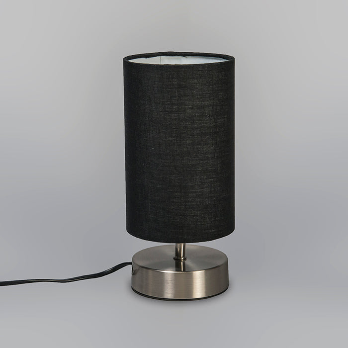 QAZQA Moderne tafellamp zwart met staal - Milo 2