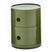 Kartell Componibili Kast Ø 32 cm - 2 Modules - Mosgroen