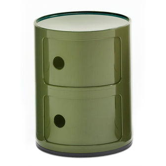 Kartell Componibili Kast Ø 32 cm - 2 Modules - Mosgroen