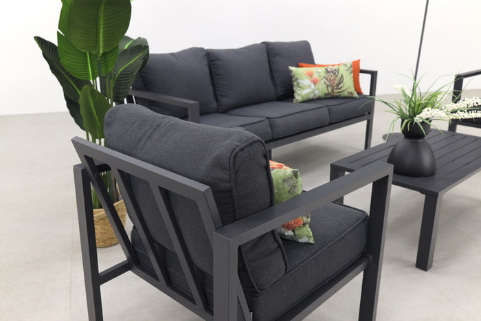 Garden Impressions Durban loungeset 4-delig - zwart