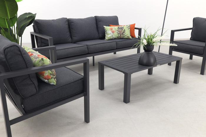 Garden Impressions Durban loungeset 4-delig - zwart