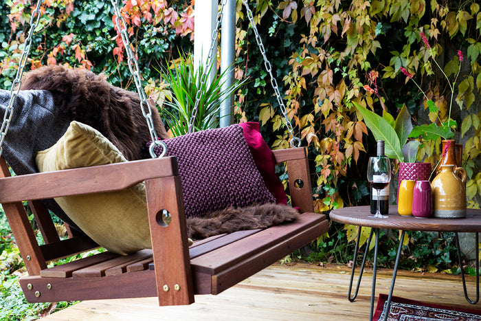 MaximaVida houten schommelbank Jackson 120 cm - exclusief mahoniehout