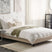 Beliani - ROANNE - Tweepersoonsbed - Beige - 140 x 200 cm - Polyester
