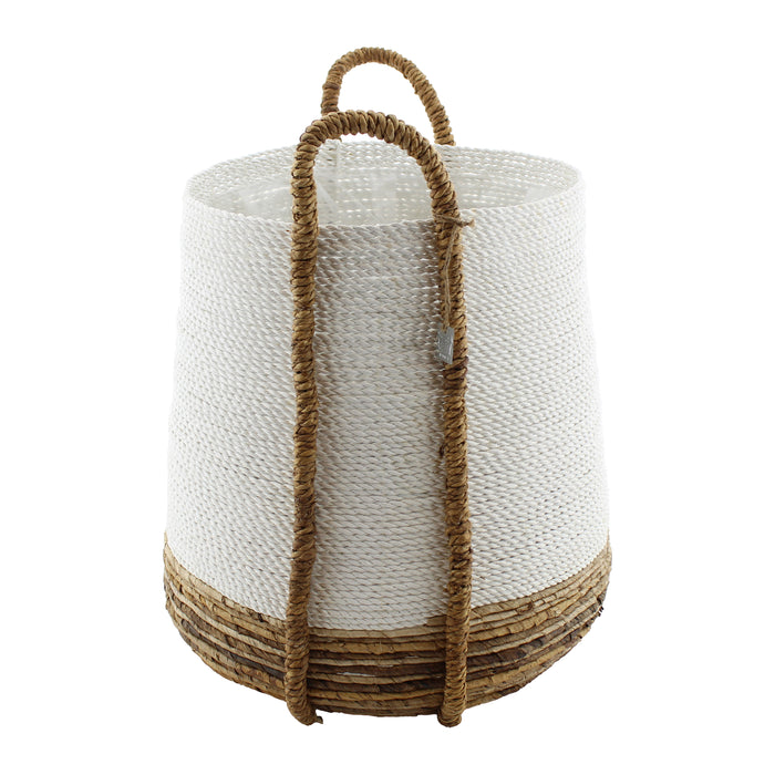 Van der Leeden Abaca Plantenmand Ø 48 cm - Wit