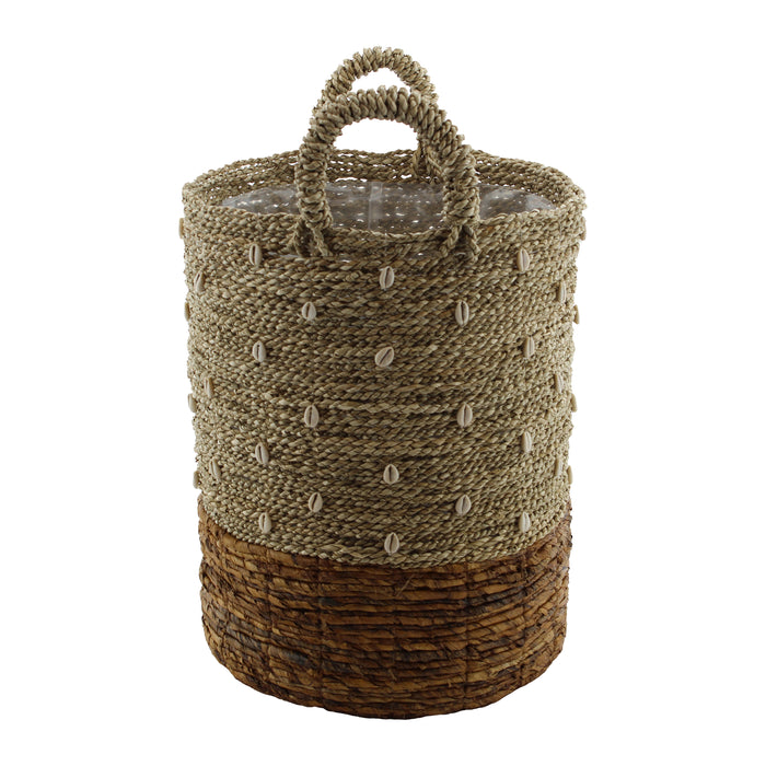 Van der Leeden Schelpen Plantenmand Ø 32 cm - Naturel