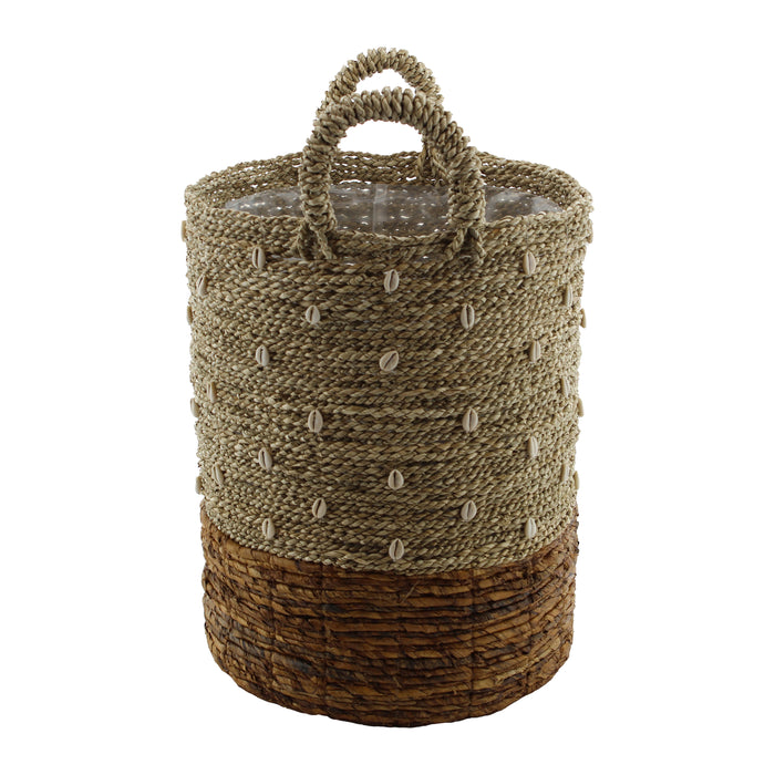 Van der Leeden Schelpen Plantenmand Ø 38 cm - Naturel