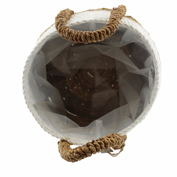 Van der Leeden Abaca Plantenmand Ø 40 cm - Wit