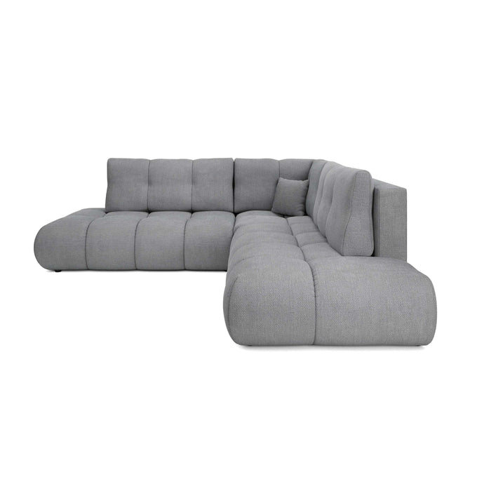 by fonQ Charme Hoekbank Links/Rechts met Slaapfunctie - Chenille - Donkergrijs