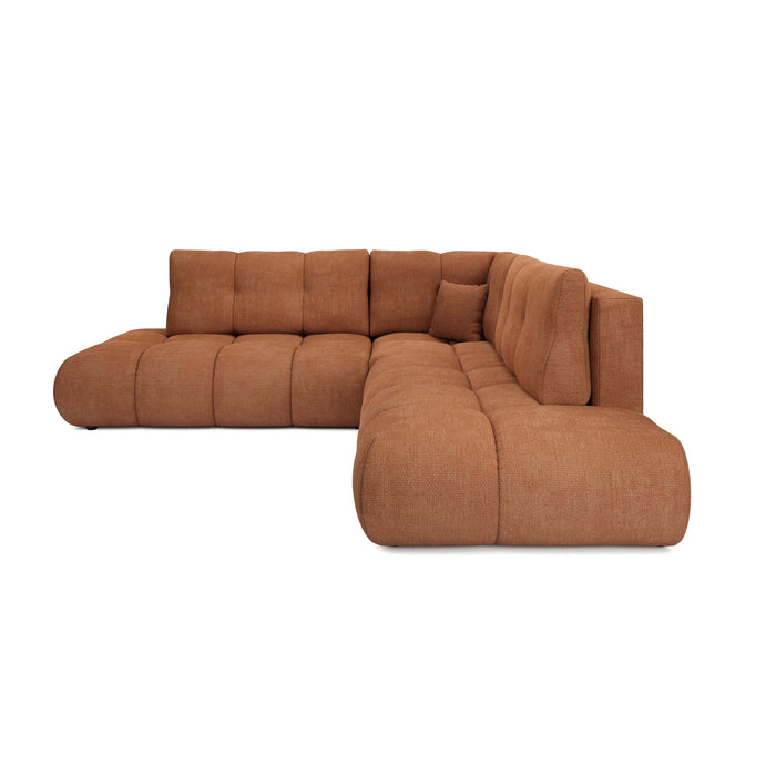 by fonQ Charme Hoekbank Links/Rechts met Slaapfunctie - Chenille - Terra