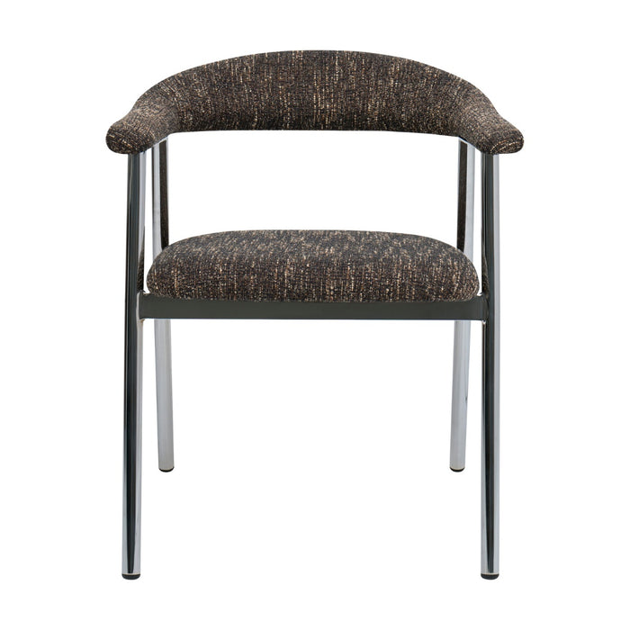 DÉJA Living - Eetkamerstoel - Donkerbruin|Chrome - Sorø - Set van 2