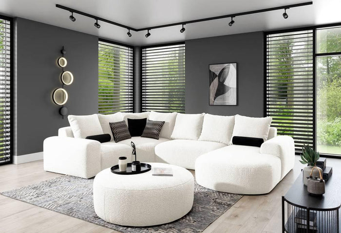 NADUVI Collection U-bank Monteri links bouclé modulair