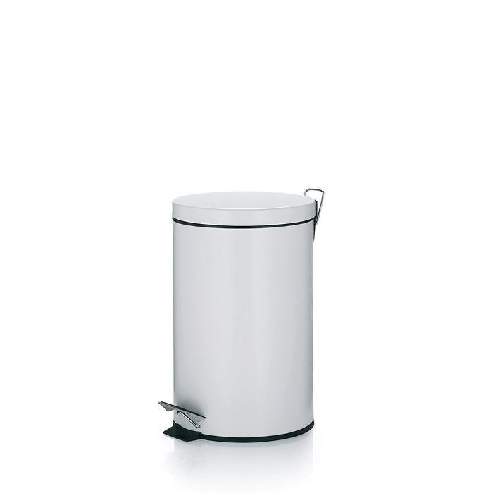 Afvalemmer Cornell RVS wit, 12 L - Kela