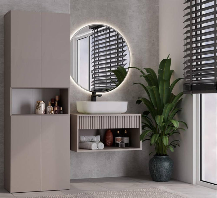 NADUVI Collection Badkamerkast Nolo met wasmand en open vak