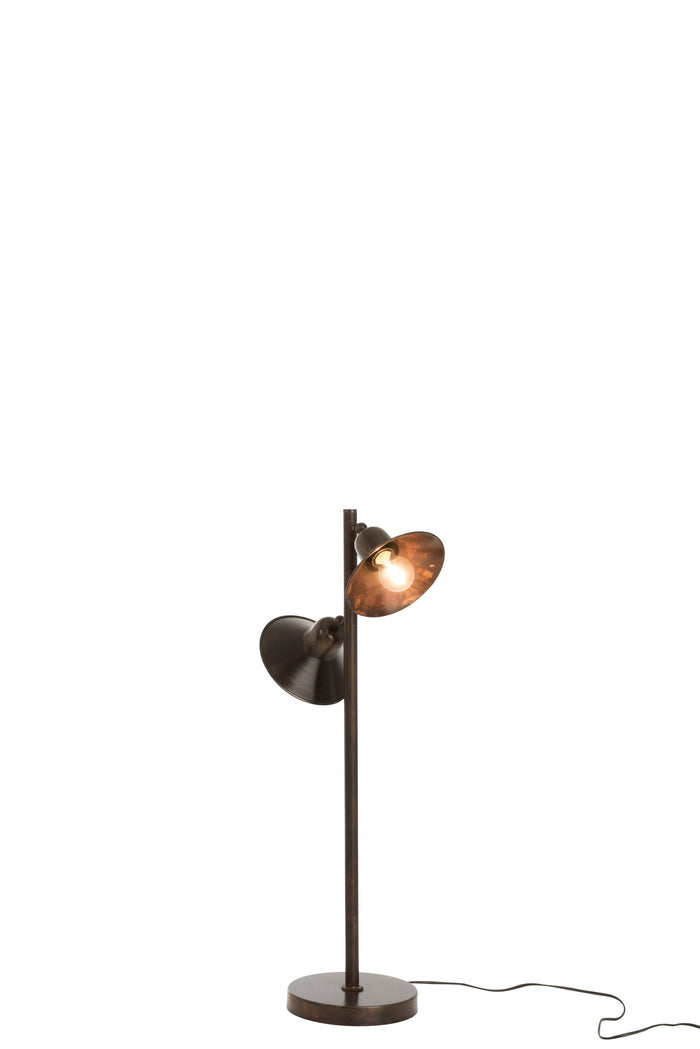 Lamp | Metaal | Bruin | 34x21x (h)80 Cm