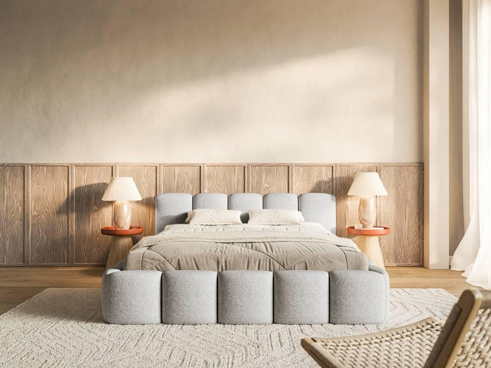 NADUVI Collection Bedframe Chloe laag 200 x 200 cm chenille