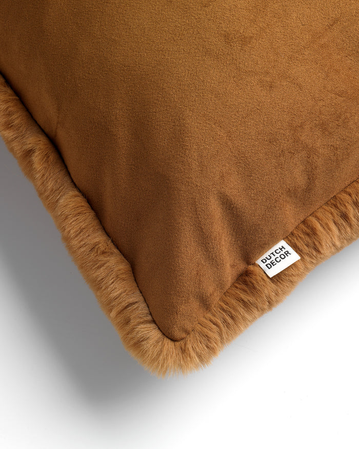 Dutch Decor sierkussen ZAYA - 45x45 cm Tobacco Brown