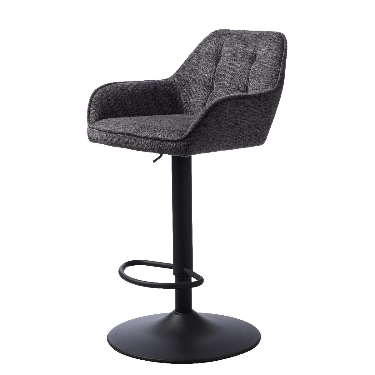 Nordic Home Lanny barstoel geblokt - donkergrijs