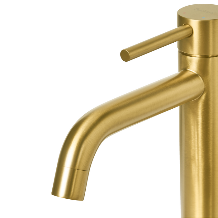 Beliani - SALINAS - Enkele wastafelkraan - Goud - 18 cm - Messing