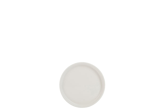 J-Line bord Mini Rand - porselein - wit - 12 stuks