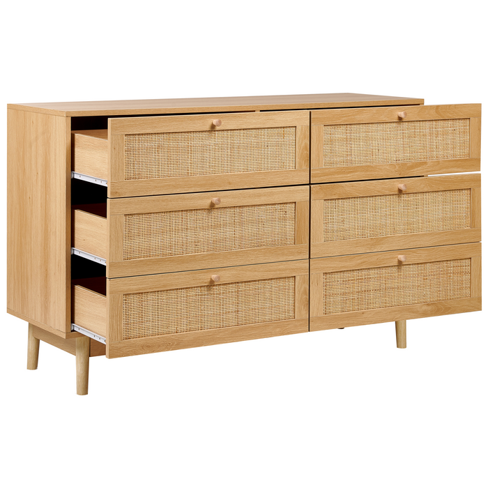 Beliani - NIVO - Ladekast - Lichtbruin - Hout|Rotan