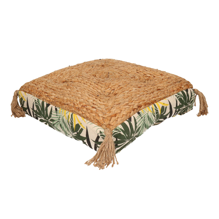 Atmosphera Vloerkussen Nature - Katoen - beige|jungle - 38x38x8cm