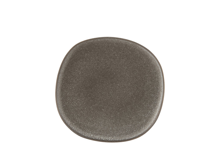 J-Line bord Louise - keramiek - bruin - medium - 6 stuks