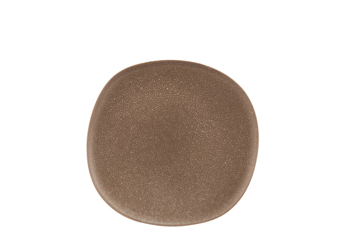 J-Line bord Louise - keramiek - cognac - medium - 6 stuks