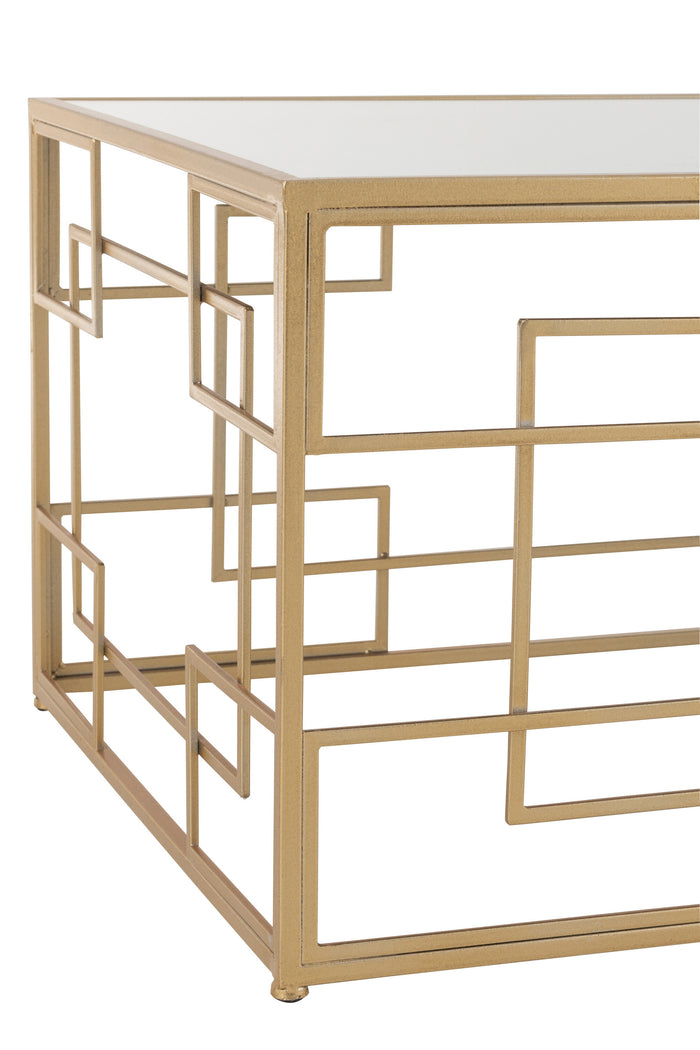 J-Line salontafel Lijnen - metaal|glas - goud