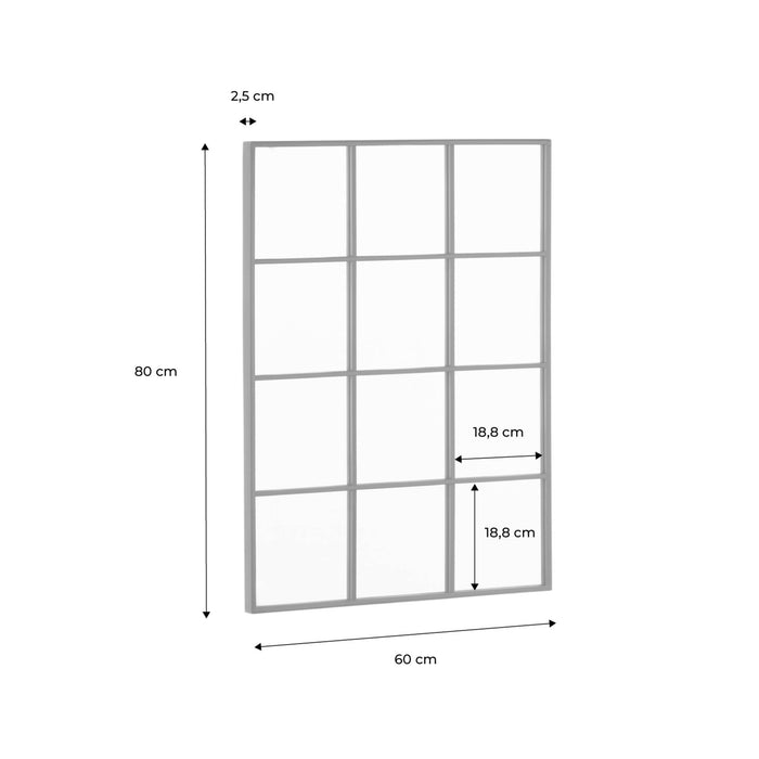 sweeek - Rechthoekige industriële spiegel staal