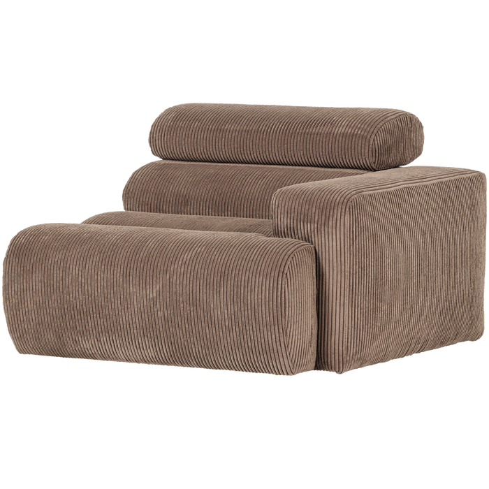 WOOOD Novi 1-Zits Element Bank Arm Links - Ribstof - Taupe