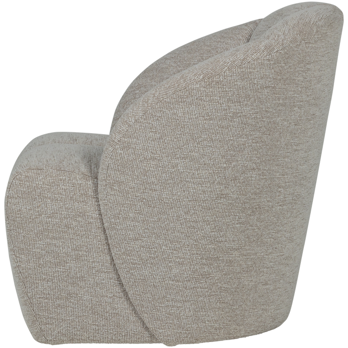 WOOOD Mojo Draaifauteuil - Bouclé - Ecru Melange - 75x68x77