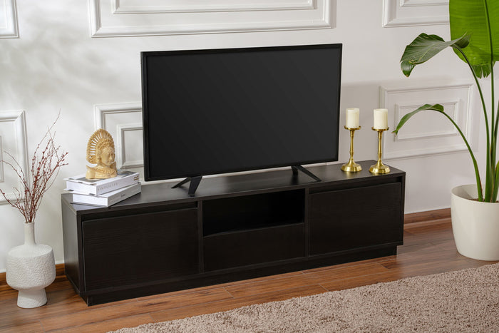Giga Meubel - Tv-meubel Zwart Hout - 160x30x42cm - Vanguard