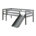 Vipack Pino Halfhoogslaper met Glijbaan 90 x 200 cm - Grijs