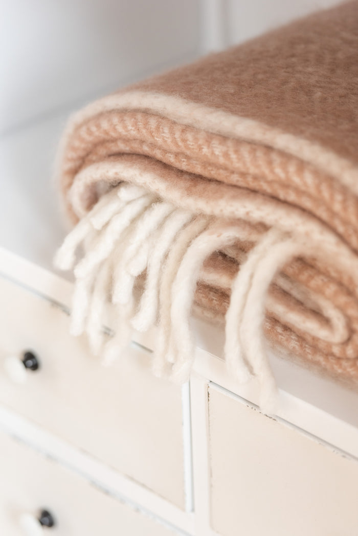 J-Line Plaid Acryl Wol Roze Wit