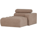 WOOOD Novi Chaise Longue Element Arm Rechts - Polyester - Taupe