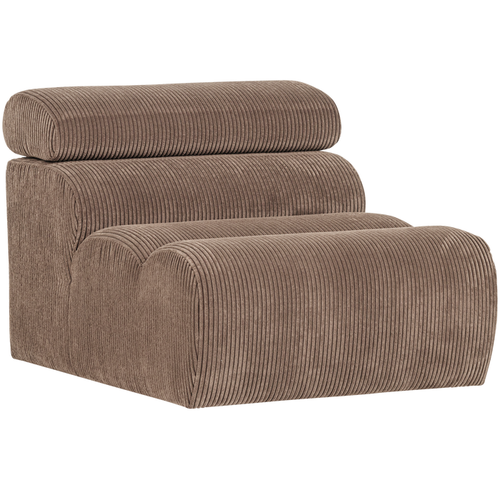 WOOOD Novi 1-Zits Element Bank - Ribstof - Taupe - 86x82x113